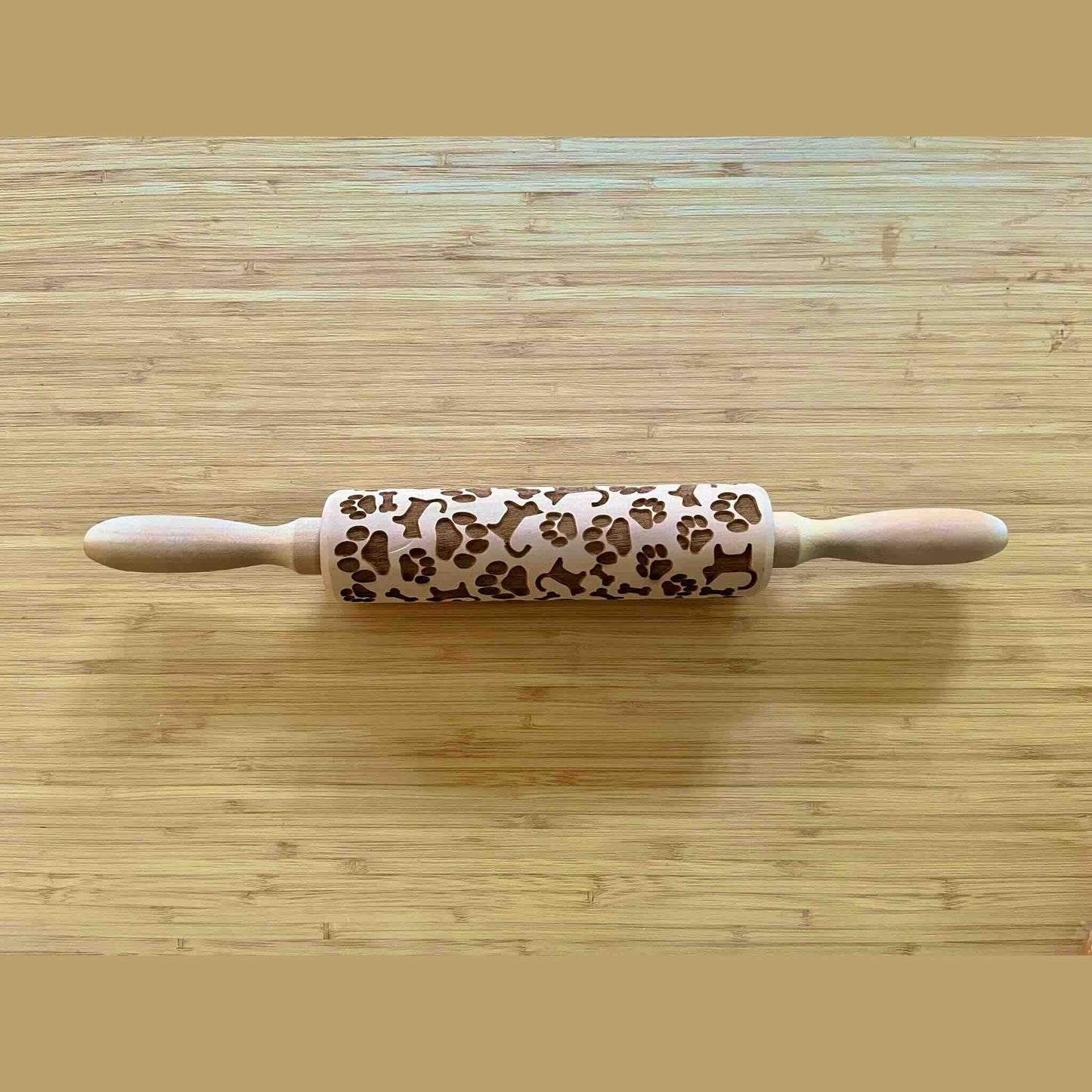Rolling Pin + Cookie Cutter (Paws & Bones) Baking Set