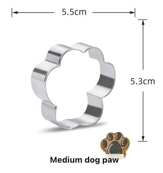 Paw Print Cookie Cutter - medium